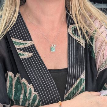 The Duo Amazonite Necklace, Silver, 2 of 11