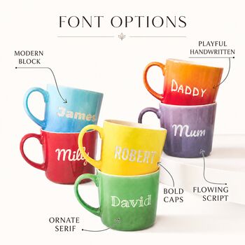 Personalised Anniversary Or Wedding Ombre Mug Set, 5 of 6
