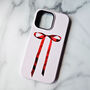 Red Ribbon Personalised Phone Case, thumbnail 4 of 6