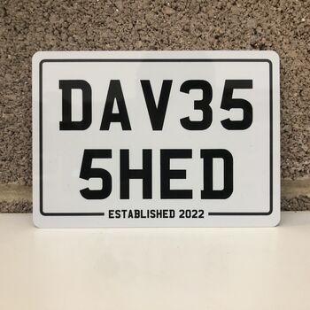 Personalised Number Plate Style Sign, 3 of 6