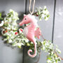 Pink Seahorse Christmas Tree Decoration, thumbnail 1 of 2