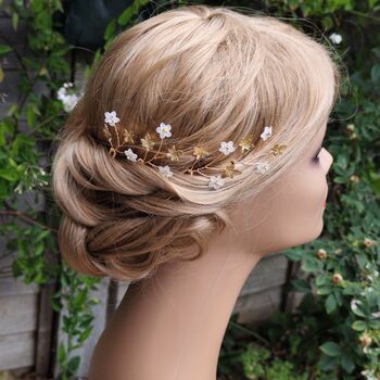 Set Of Two Floral Bridal Hair Pins, 3 of 13
