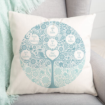 Personalised Circle Family Tree Cushion, 3 of 11