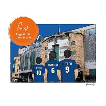 Chelsea Fc Personalised Football Gift, Print Or Card, 2 of 10