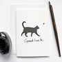 Good Luck Black Cat Greeting Card, thumbnail 2 of 2