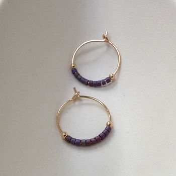 Petite Delica Hoops In Various Colours, 9 of 12
