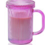 Pink Coffee Glass With Lid, thumbnail 3 of 4