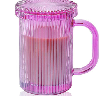 Pink Coffee Glass With Lid, 3 of 4