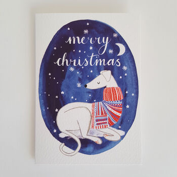 White Sighthound Charity Christmas Card, 3 of 5
