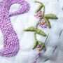 Cashmere Scarf Personalised Embroidery Stitch Kit Gift, thumbnail 8 of 10