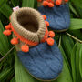 Handmade Recycled Cashmere Baby Booties, thumbnail 4 of 12