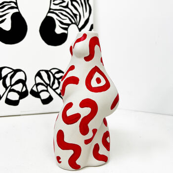 Red Leopard Booty Vase, 2 of 4