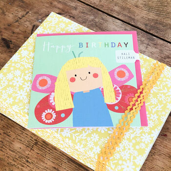 Butterfly Girl Birthday Card, 3 of 5