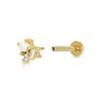 Pearl And Sparkle Single Flat Back Earring, thumbnail 1 of 7