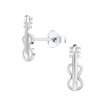 Violin Sterling Silver Earrings, 3 of 5