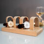 Luxury Oak Quad Watch Stand Display Personalised, thumbnail 1 of 4