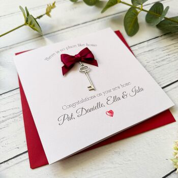 New Home Card With Key Charm, 3 of 6