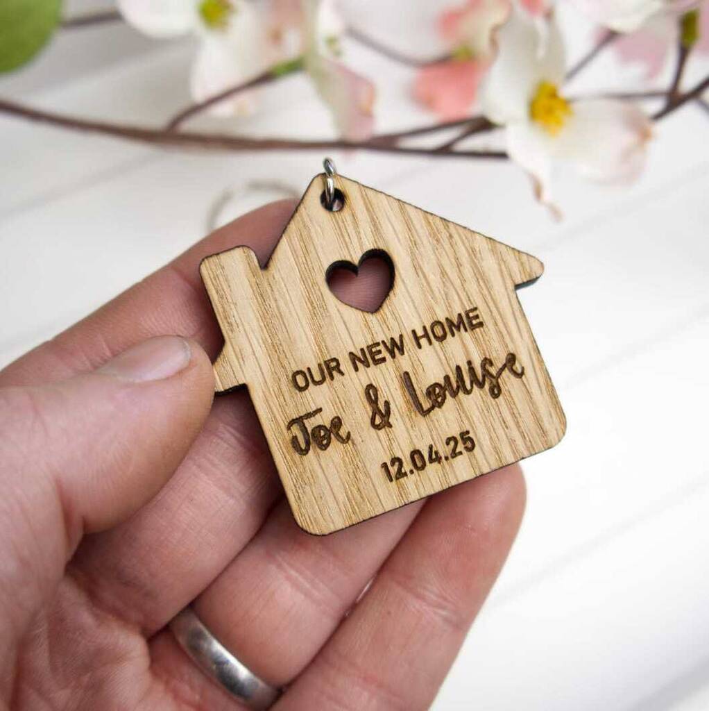 Personalised New Home Keyring – “Home Sweet Home / Our New Home / My First Home” Gift, 1 of 5