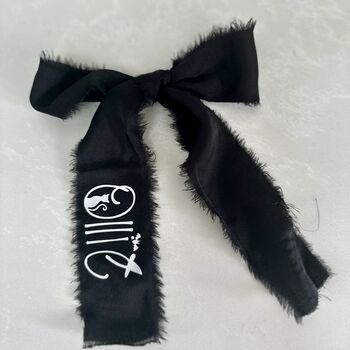Boo Basket Halloween Bag Ribbon Tag, Place Name, Personalised Ribbon, 3 of 5