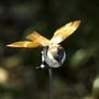 Flying Sparrow On Rod Recycled Metal Garden Sculpture, thumbnail 1 of 3