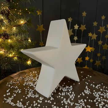 Large White Light Up Star Decoration, 4 of 5