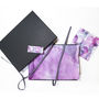 Pink And Plum Spot Print Scarf Gift Boxed With Card, thumbnail 4 of 6