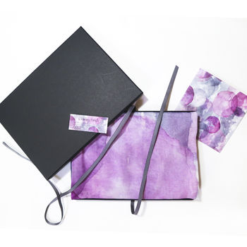 Pink And Plum Spot Print Scarf Gift Boxed With Card, 4 of 6