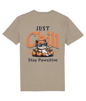 Just Chill Stay Pawsitive Unisex Graphic T Shirt, 9 of 10