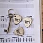 6th Anniversary Iron Guitar Pick Key Ring Or Token, thumbnail 6 of 9