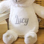 Personalised Lamb Soft Toy Teddy Bear Gift For Children, thumbnail 2 of 5