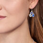 Tanzanite Moonstone And Lapis Lazuli Silver Earrings, thumbnail 2 of 4