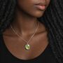 Personalised Sterling Silver Peridot Gemstone Locket Necklace With Photos, thumbnail 2 of 7