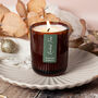 Winter Forest Scented Soy Amber Glass Candle, thumbnail 1 of 10