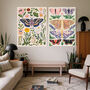 Bohemian Butterfly Set Of Two Art Prints, thumbnail 1 of 4