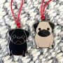 Pug Dog Christmas Tree Decoration, thumbnail 4 of 7
