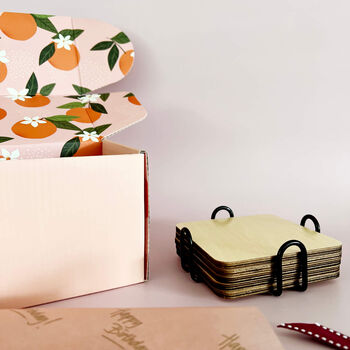 Milestone Birth Flower Tea Towel And Coaster Gift Set, 12 of 12