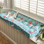Heritage Blue Floral Bench Cushion, thumbnail 1 of 5