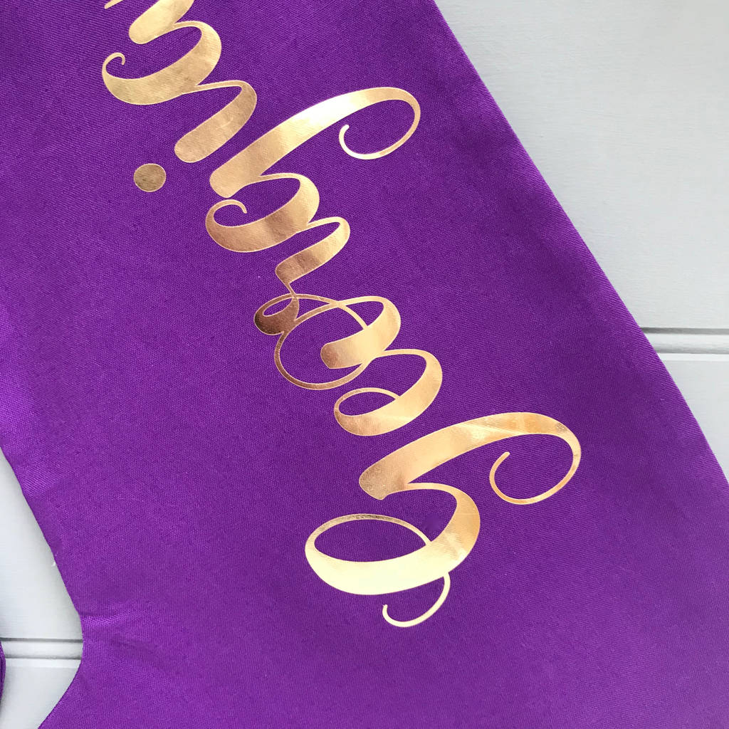 Personalised Foil Name Christmas Stocking By Pink Pineapple Home