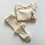 Personalised Gingerbread Man Ribbed Set Christmas Sibling Twinning, thumbnail 2 of 5