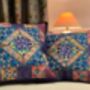 Handmade Indian Patchwork Cushion Cover Blue, thumbnail 5 of 7