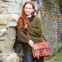 Personalised Vintage Style Brown Leather Satchel Bag, thumbnail 1 of 9