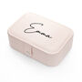 Personalised Blush Pink Jewellery Case, thumbnail 5 of 6