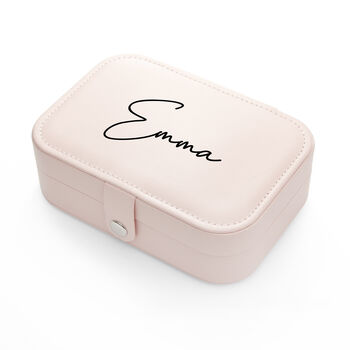 Personalised Blush Pink Jewellery Case, 5 of 6