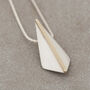 Kite Pendant In Sterling Silver With 9ct Gold Accent, thumbnail 7 of 8
