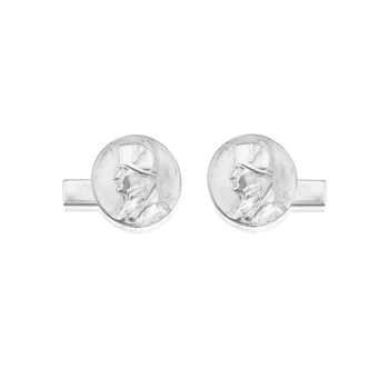 Napoleon Cufflinks In Sterling Silver, 2 of 2