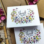 8x Pressed Flower Curl Thank You Cards, thumbnail 5 of 6