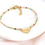 Personalised Rainbow Enamel Heart Bracelet, thumbnail 1 of 8
