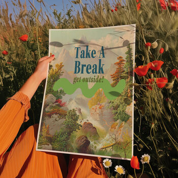 Take A Break Outdoor Mountain Print, 4 of 6