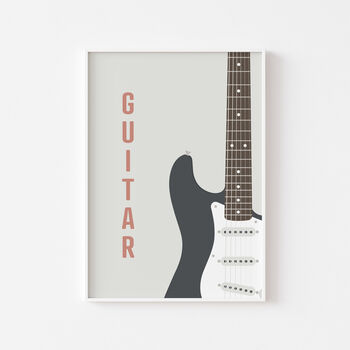 Electric Guitar Print | Stratocaster Music Poster, 2 of 9