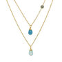 Multi Gemstone Double Chain Necklace, thumbnail 4 of 11